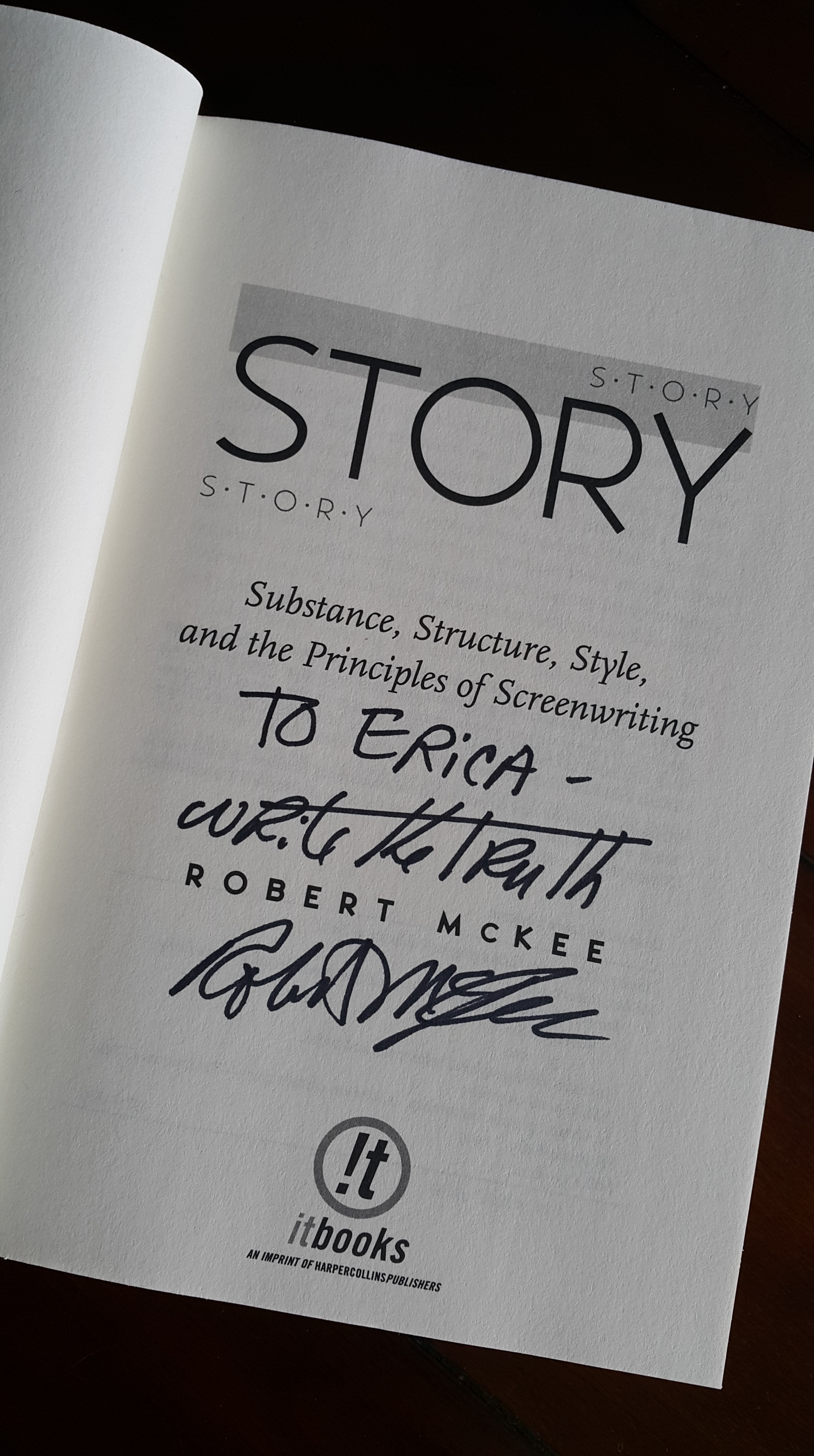 A Souvenir from the Robert McKee Genre Fest